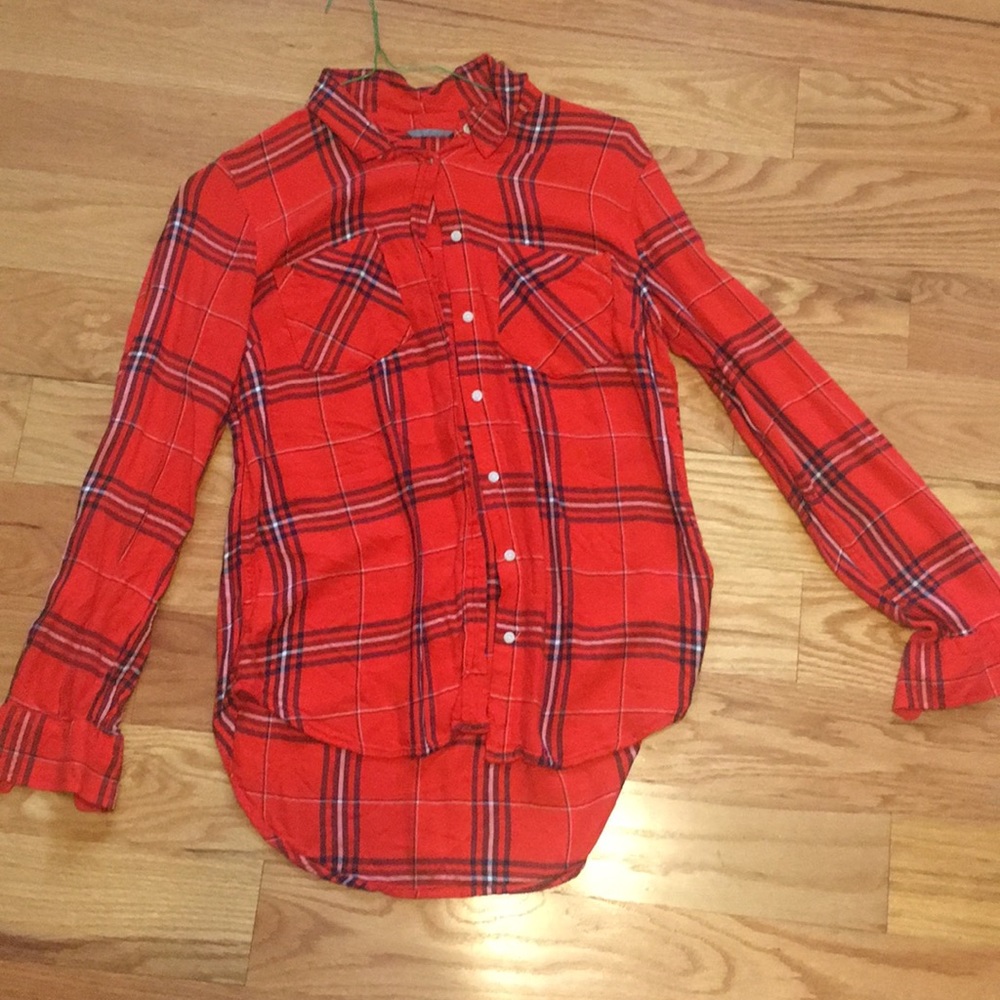 Target orange button up shirt barely worn!